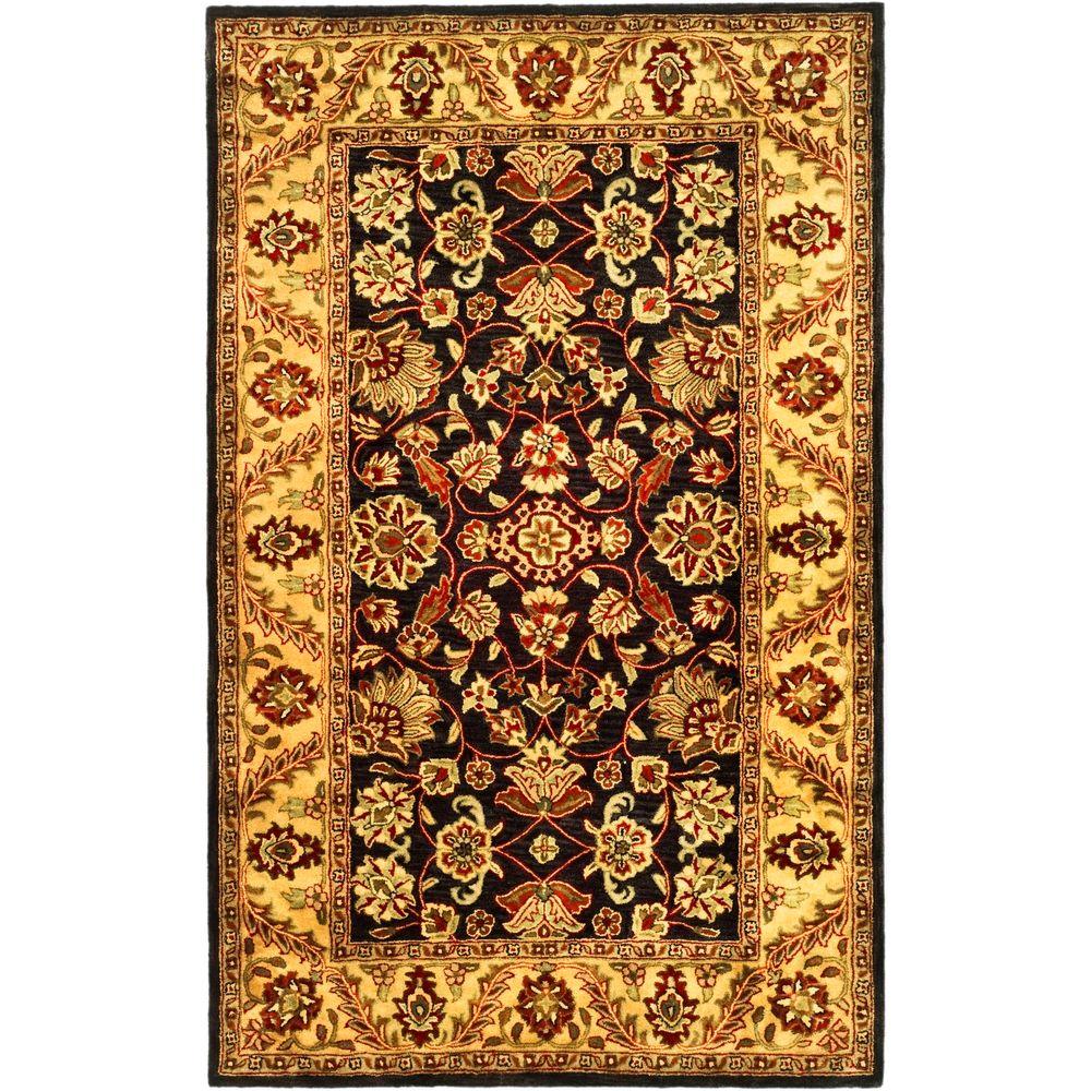 Black Gold Area Rugs The Home Depot Golden Jaipur Black Gold 5 Ft X 8 Area Rug