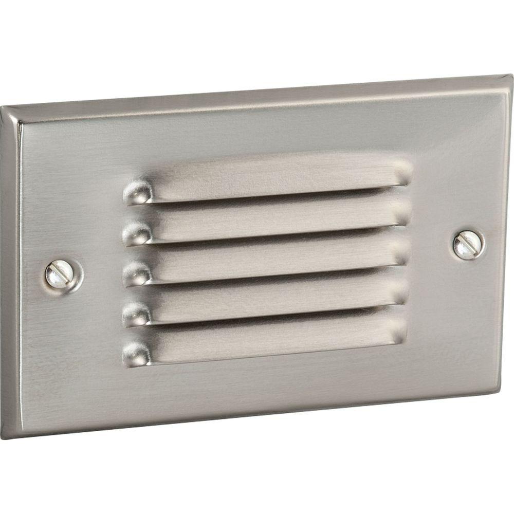 Progress Lighting 1 Light Brushed Nickel Led Step Wall Light Brushed Nickel Led Step