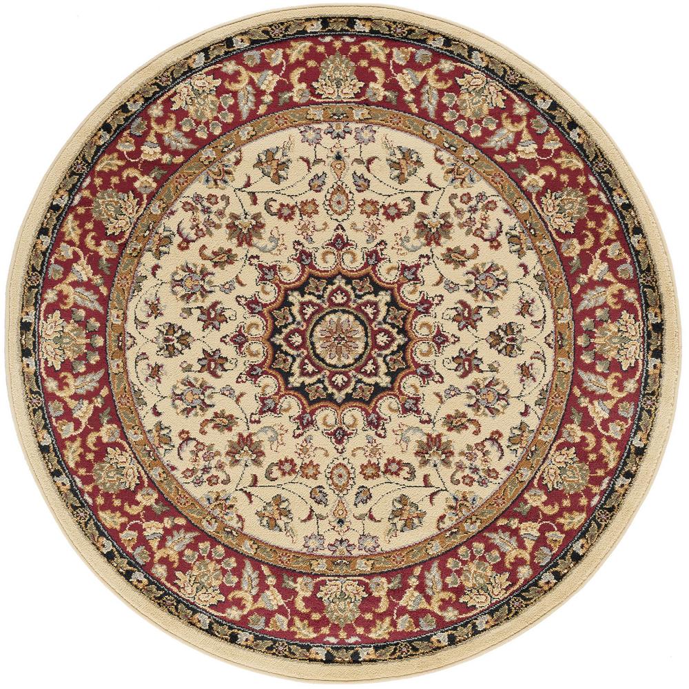 Tayse Rugs Elegance Beige 5 Ft X Round Indoor Area Rug 5392 Tayse Rugs Elegance Beige 5 Ft X Round Indoor Area Rug