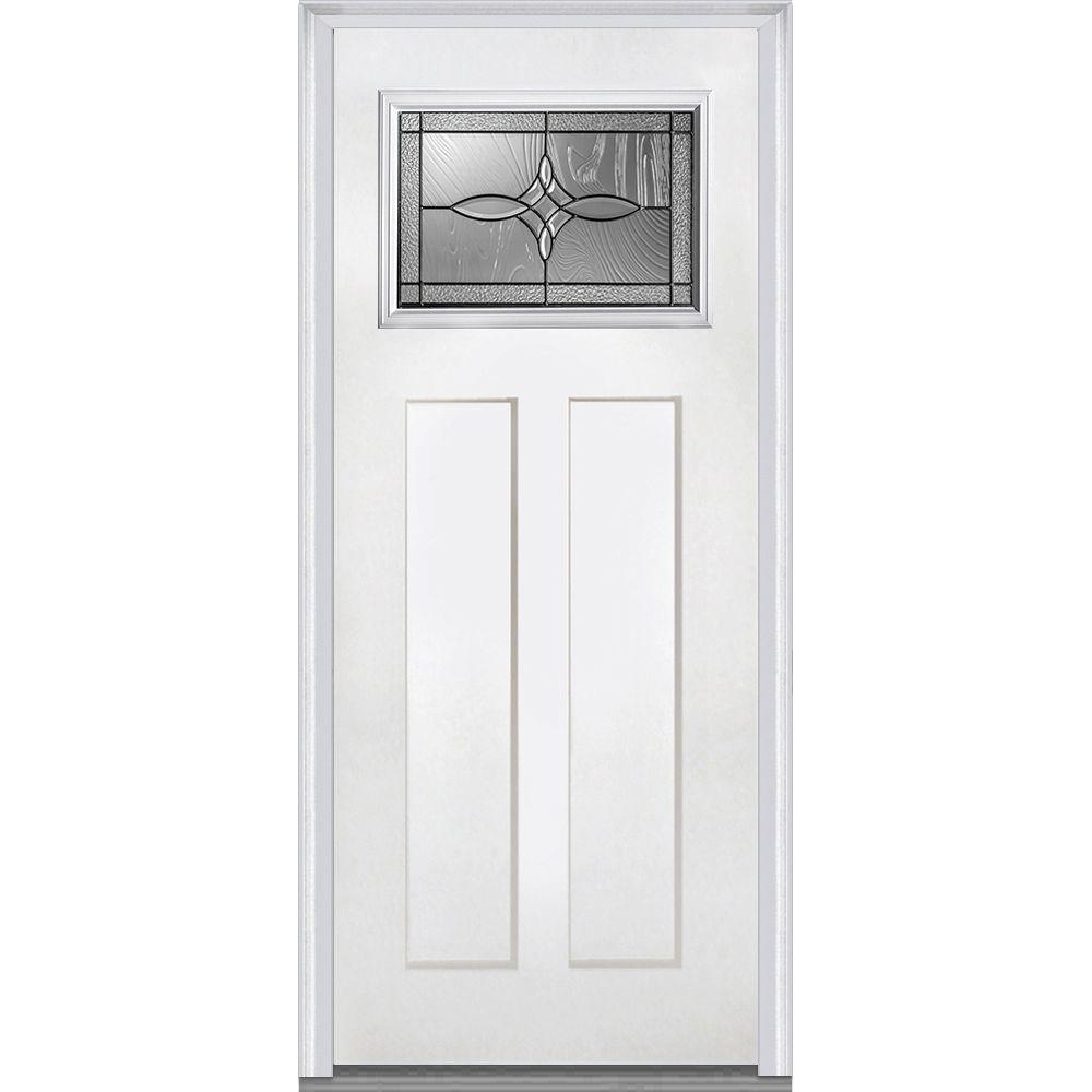 MMI Door 37.5 in. x 81.75 in. Lenora Decorative Glass