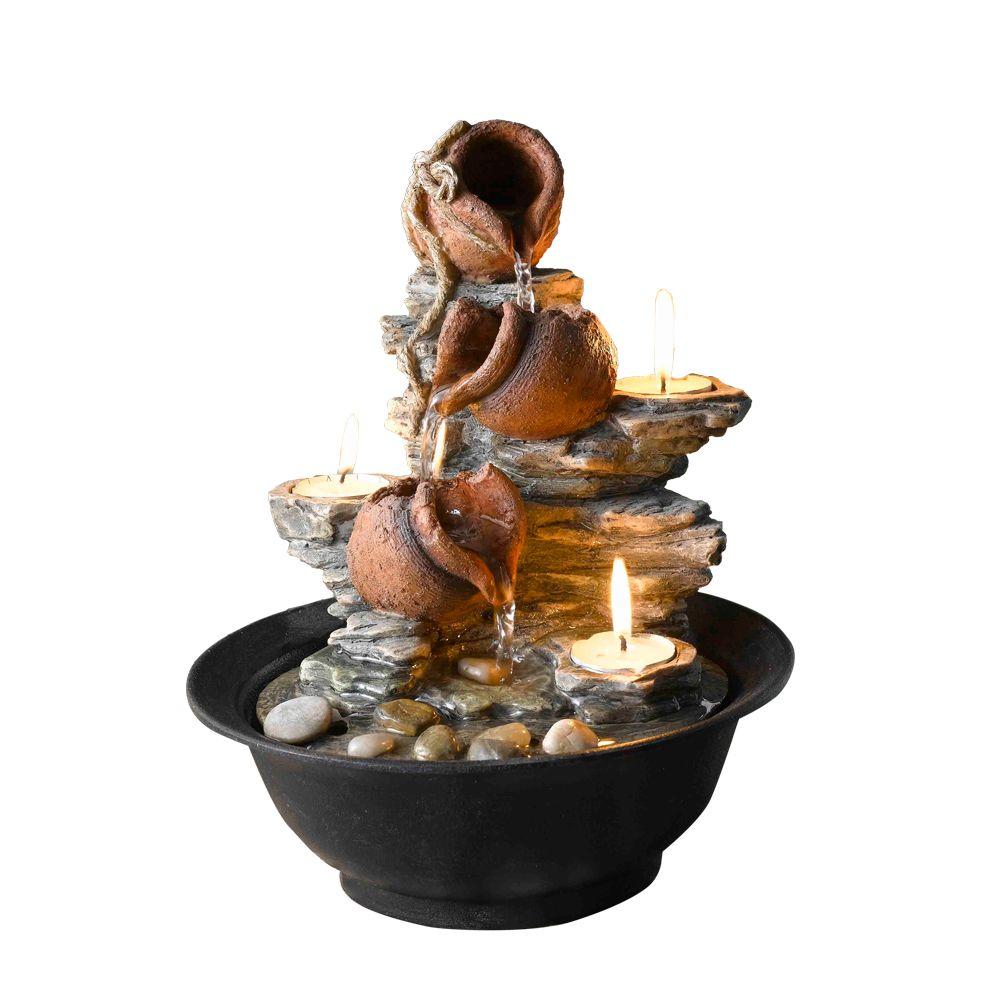 Fountain Cellar Tavolo Luci Mini Pot Tabletop Fountain With Candle