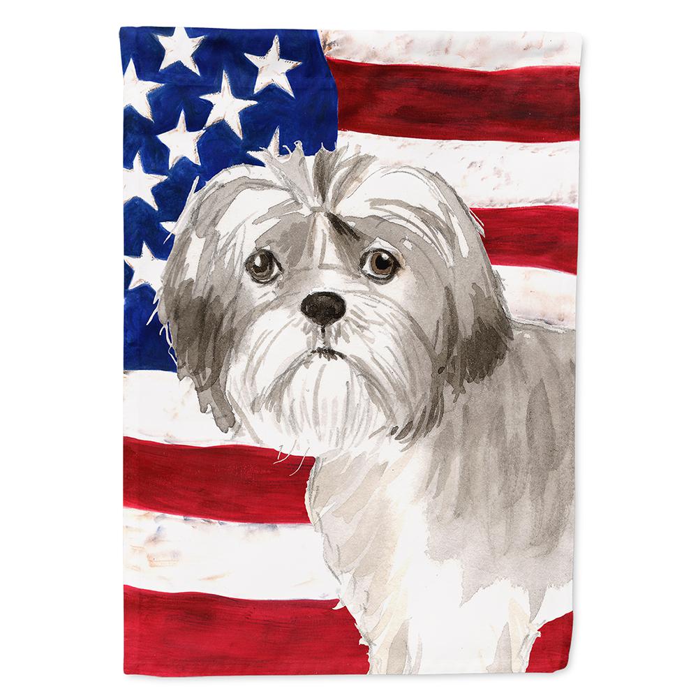 Caroline S Treasures 0 91 Ft X 1 29 Ft Polyester Patriotic Usa Bloodhound 2 Sided 2 Ply Garden Flag Ck1739gf The Home Depot