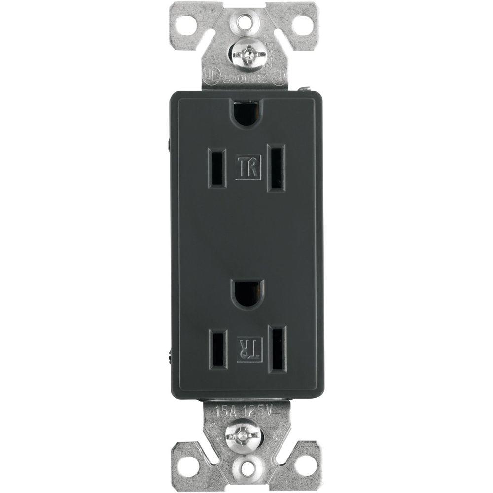 Eaton Aspire 15 Amp 125 Volt Tamper Resistant Receptacle Silver Eaton Aspire 15 Amp 125 Volt Tamper Resistant Receptacle Silver Granite