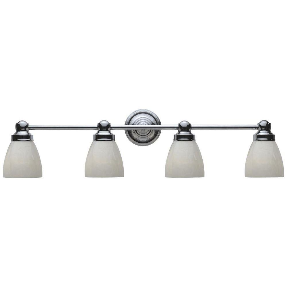 World Imports 4Light Chrome Bath Bar LightWI802908 The Home Depot