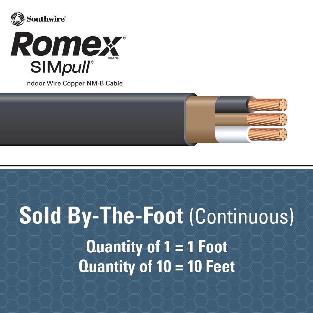 10//2 NM-B x 75/' Southwire /"Romex®/" Electrical Cable