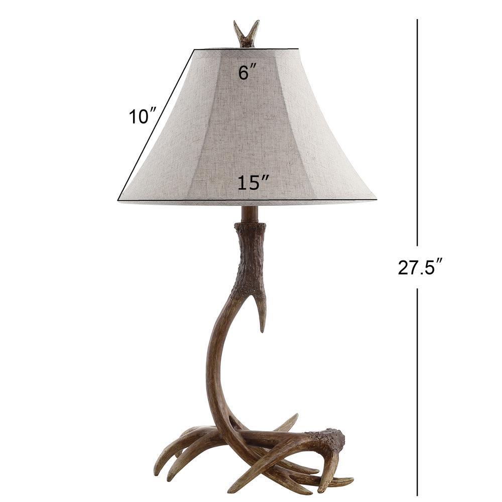 silver antler table lamp