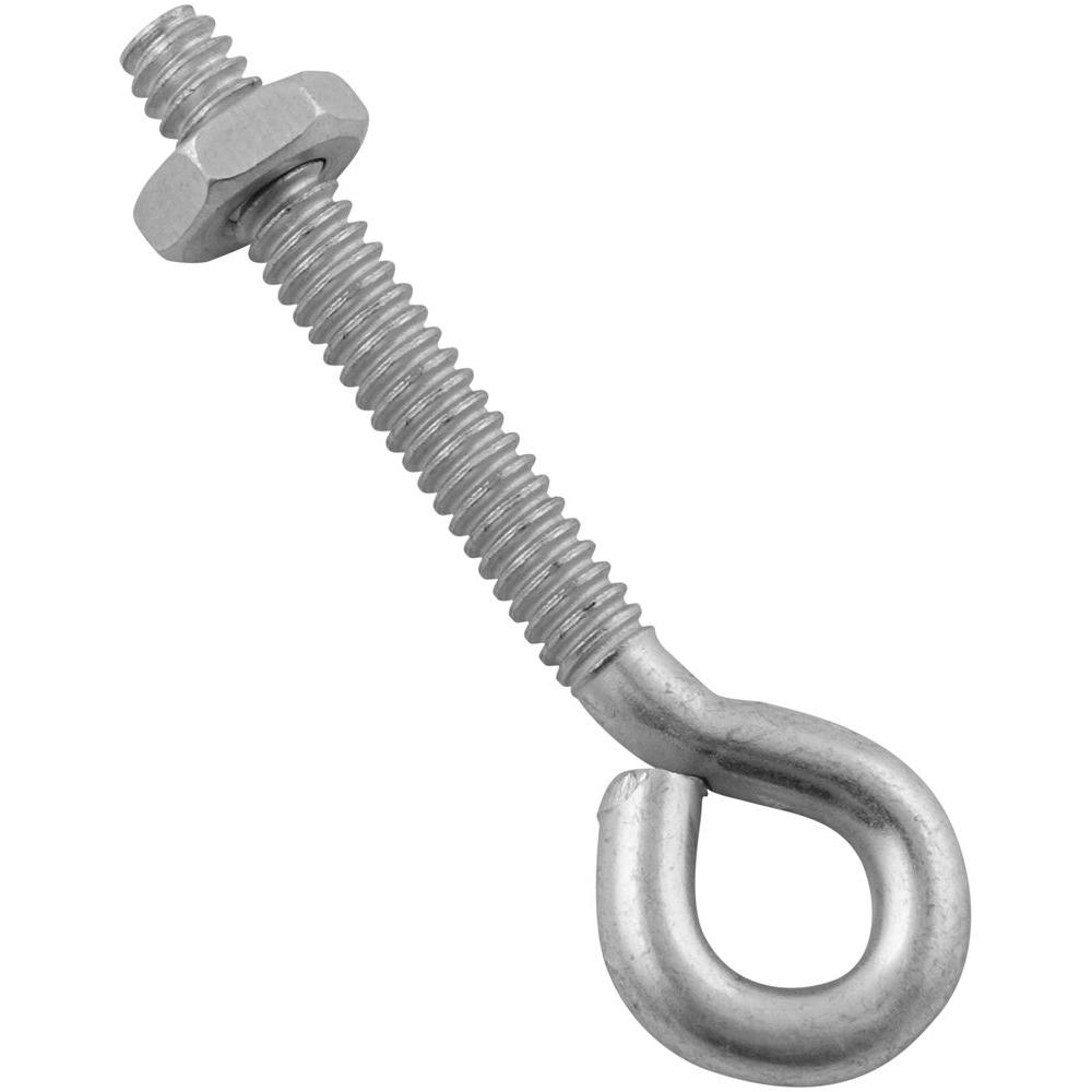 National Hardware 3/16 In. X 2 In. Zinc Plated Eye Bolt With Hex Nut ...