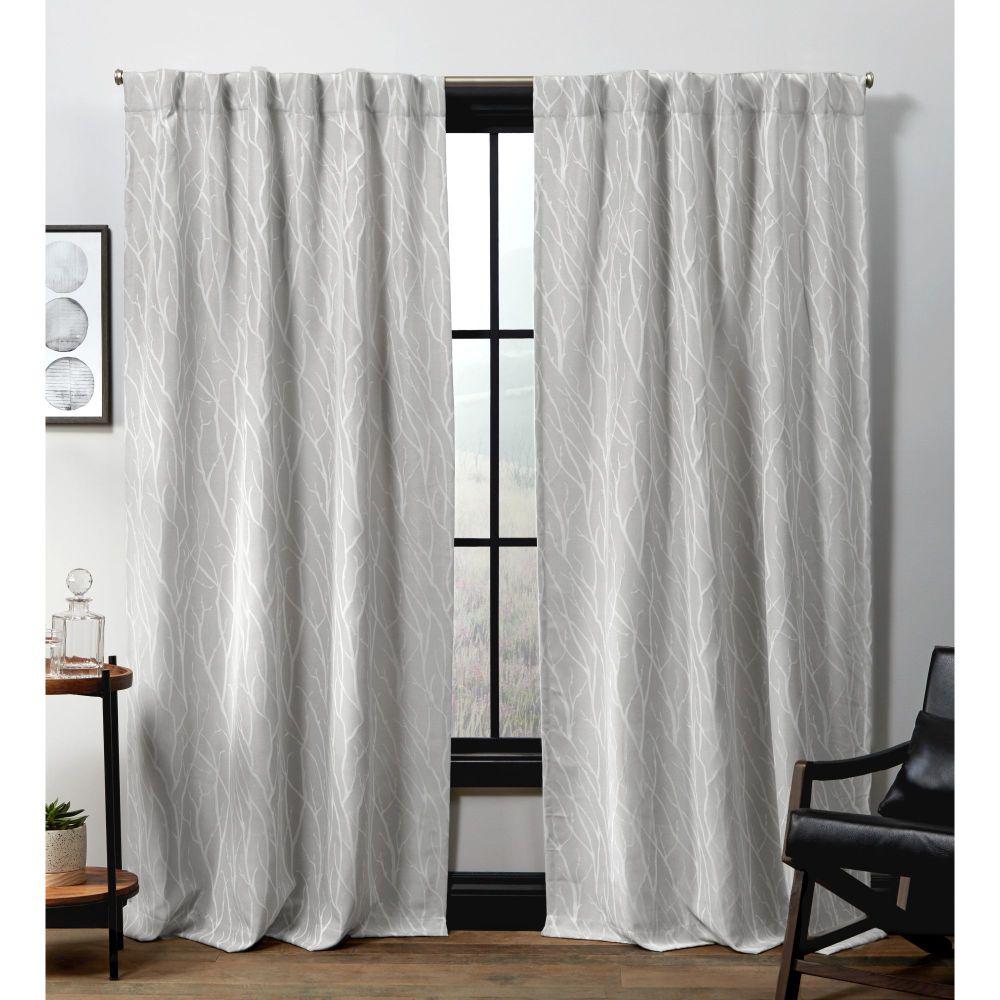 Exclusive Home Curtains Forest Hill Ht Dove Grey Blackout Hidden