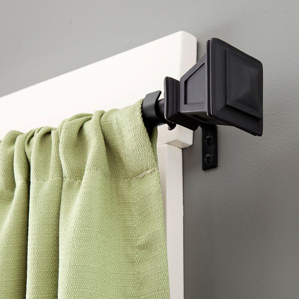 Kenney 48 In 86 Seville 5 8 Standard Decorative Window This Review Is From 28 In 48 Seville 5 8 Standard Decorative Window Curtain Rod Matte Black