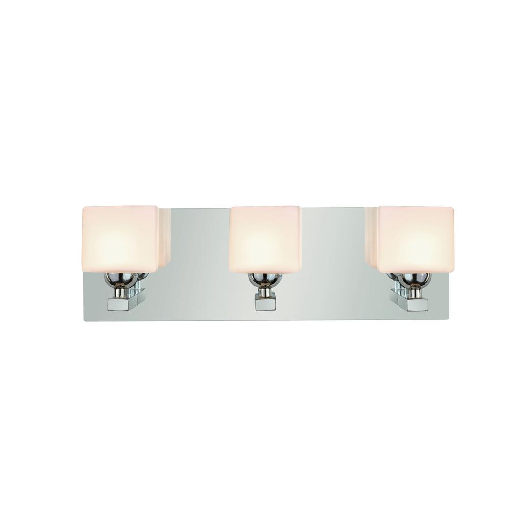 Bel Air Lighting Vienna 3 Light Polished Chrome Bath With Bel Air Lighting Vienna 3 Light Polished Chrome Bath With Frosted Shades