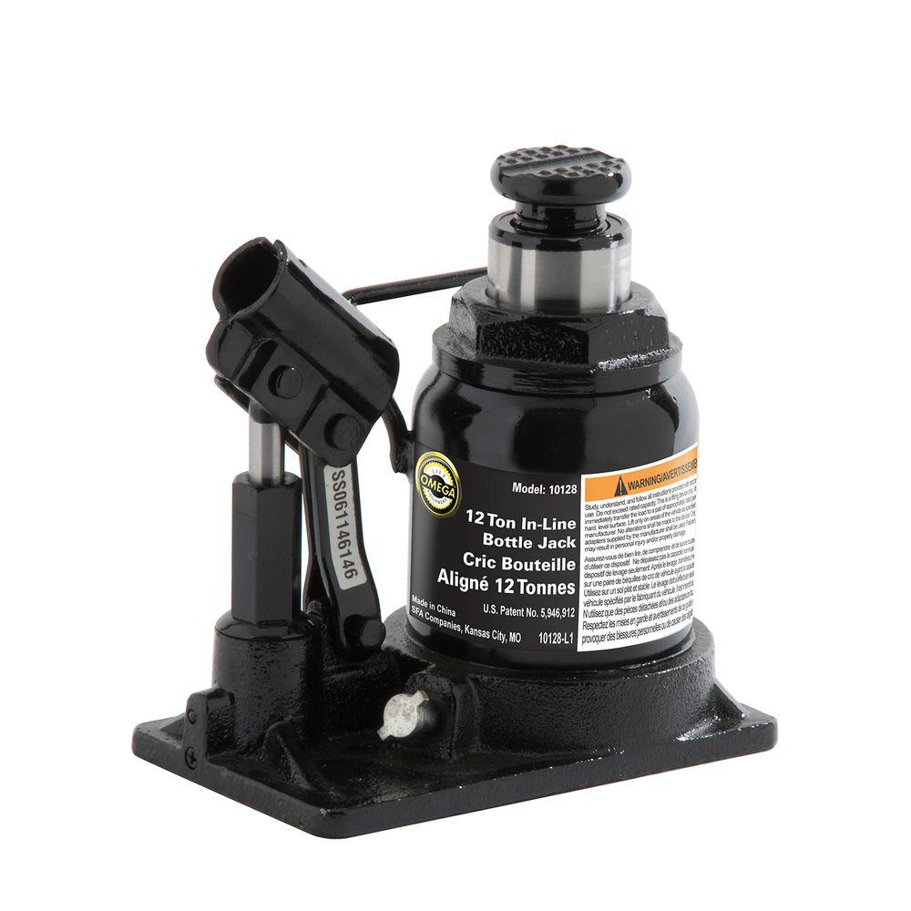 Omega 12Ton Hydraulic in Line Shorty Bottle Jack10128 The Home Depot