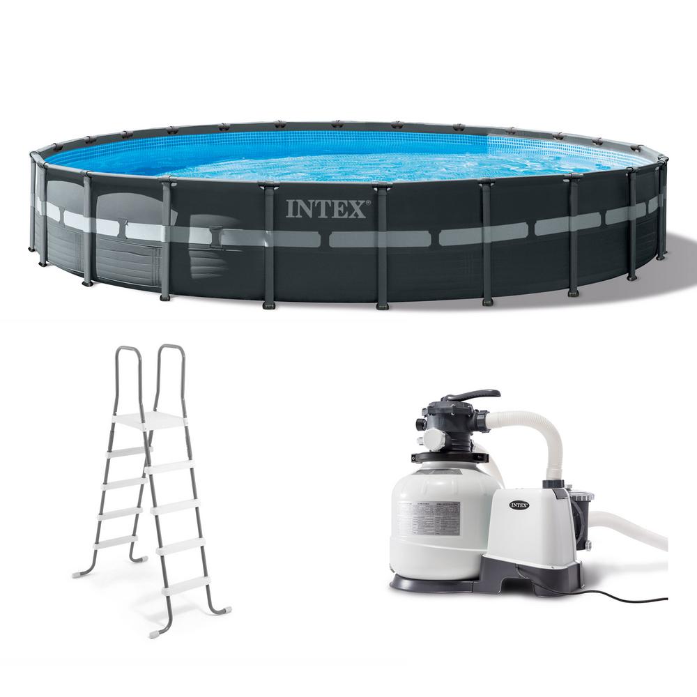 Intex 26339EH 24' x 52" Ultra Frame Round Above Ground Swimming Pool w/ Filter