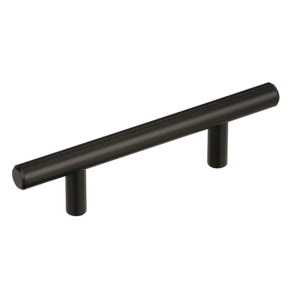 Amerock Bar Pulls 3 in (76 mm) Center-to-Center Black Bronze Cabinet Drawer Pull