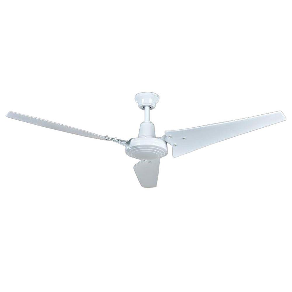 Hampton Bay Industrial 60 in. Indoor White Ceiling Fan ...