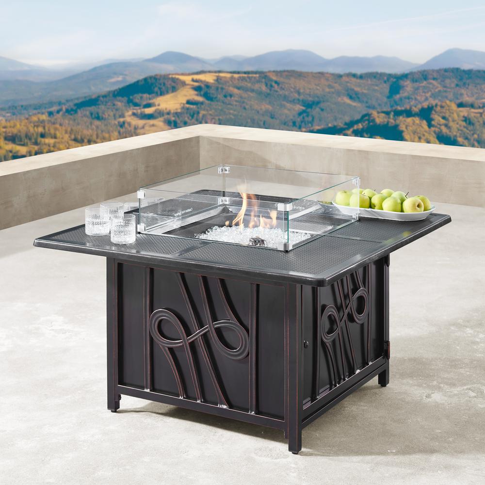 Removable Cover Fire Pit Tables Patio Tables The Home Depot