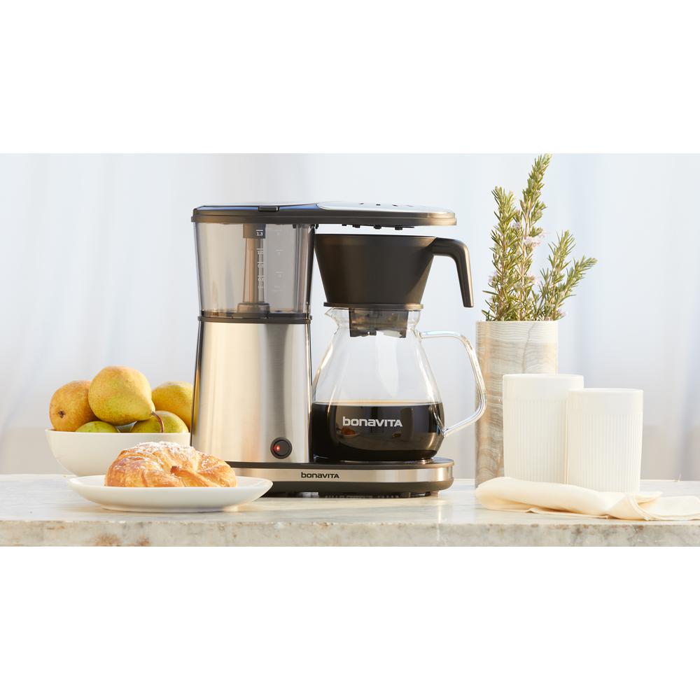 Bonavita 8Cup Stainless Drip Coffee Maker with Glass Carafe BV1901GW