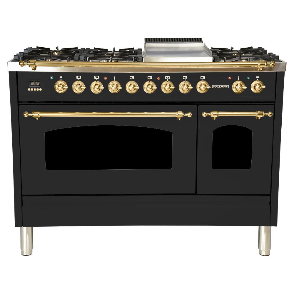 hallman double oven range
