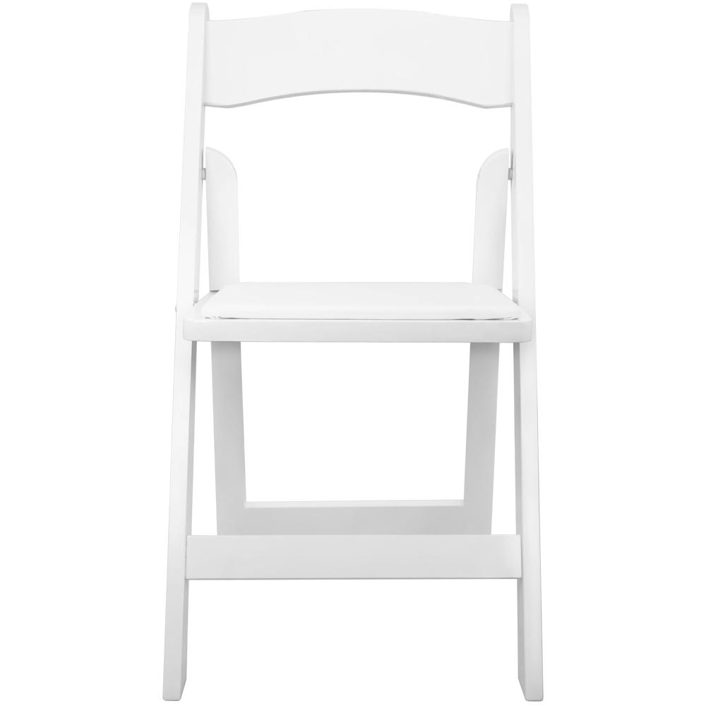 Advantage White Wood Folding Wedding Chair Wfc W The Home Depot