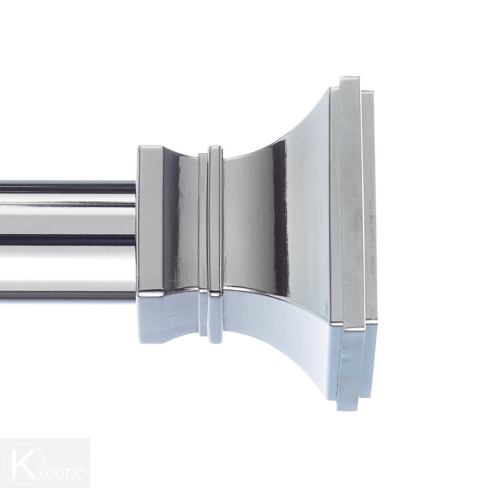 Chrome Curtain Rods Window Treatments The Home Depot