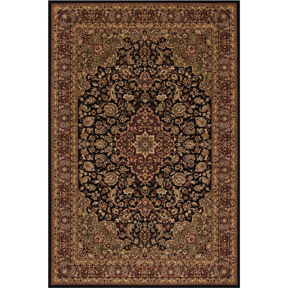 Concord Global Trading Persian Classic Medallion Kashan Black Rectangle Indoor 9 Ft 3 In X 12 10 Area Rug