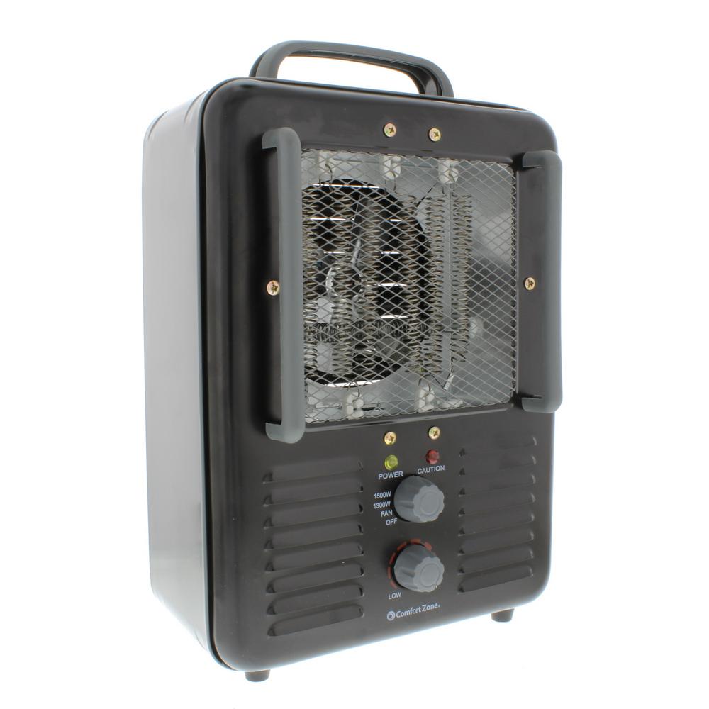 Comfort Zone 1,500Watt Milk house Style Fan Electric Portable Heater