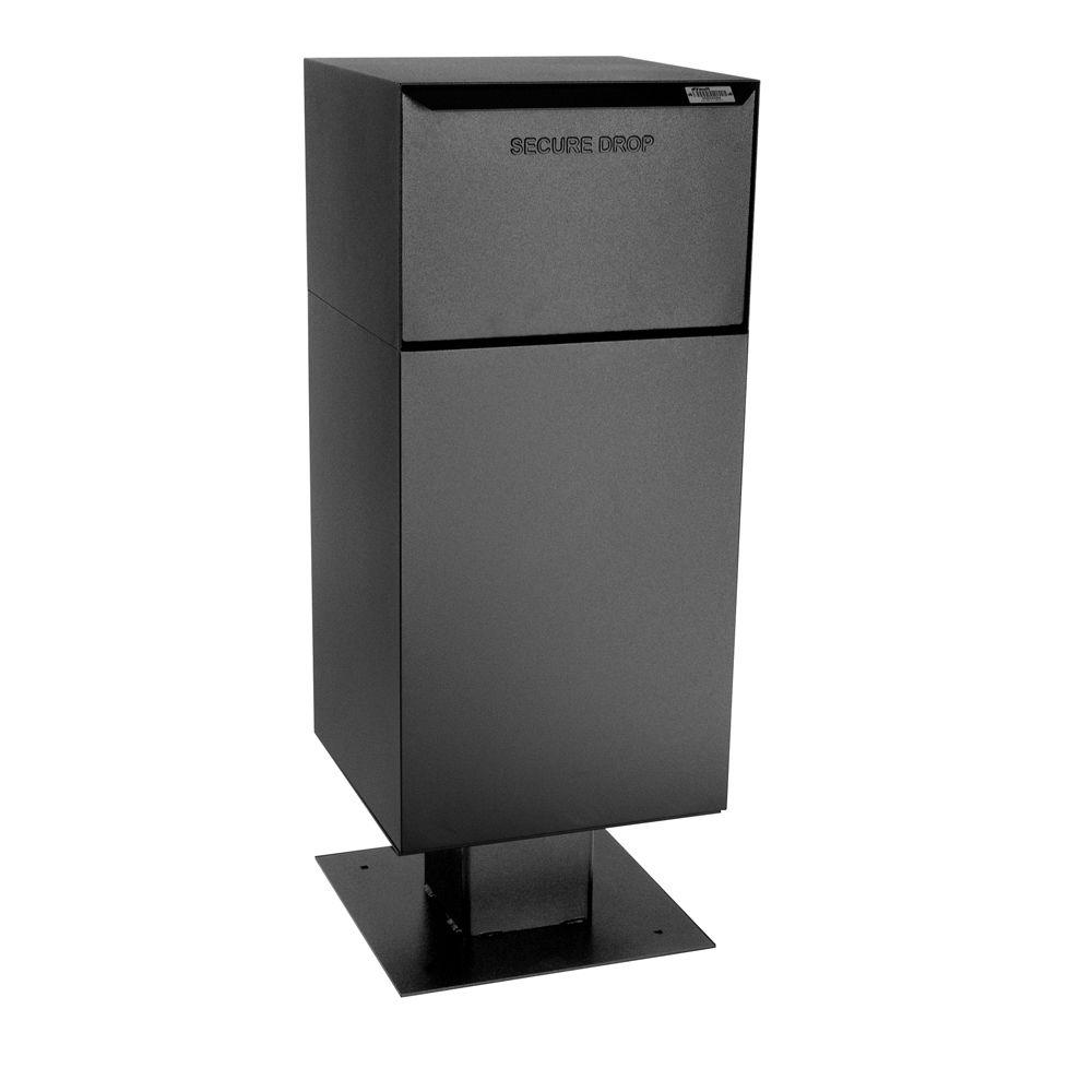 DVault Centralized Delivery Vault Mailboxes With Pedestal In Black Dvcs0030 1
