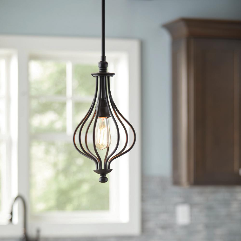Home Decorators Collection 1 Light Oil Rubbed Bronze Teardrop Mini Light Oil Rubbed Bronze Teardrop Mini