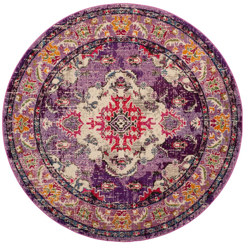 Safavieh Monaco Violet Fuchsia 7 Ft X Round Area Rug