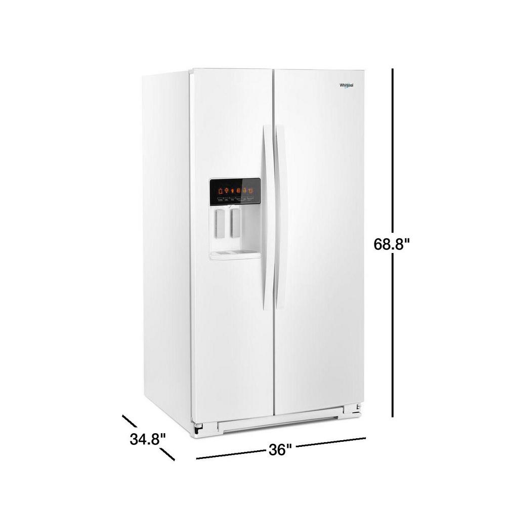 Whirlpool 28 Cu Ft Side By Side Refrigerator In White Wrs588fihw