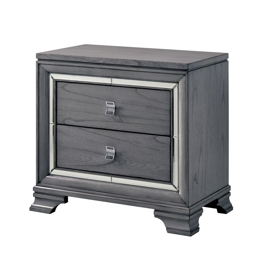 light gray nightstands