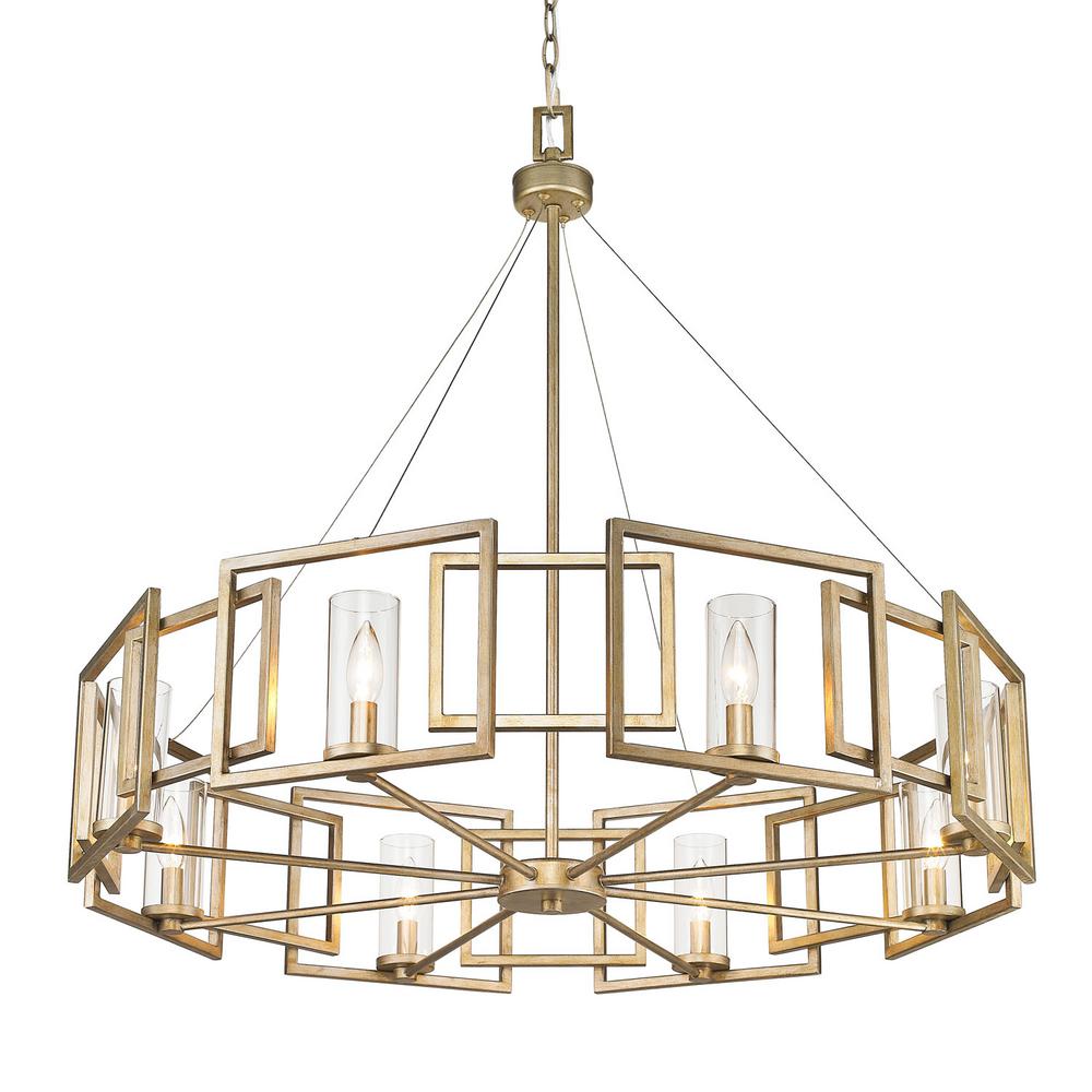 Golden Lighting Marco 8 Light White Gold Chandelier With Clear Glass Shade 6068 Wg The Home Depot - Golden Lighting Marco 8 Light Chandelier Golden Lighting Marco 8 Light White Gold Chandelier With Clear Glass Shade 6068 Wg The Home Depot - Golden Lighting Marco 8 Light Chandelier
