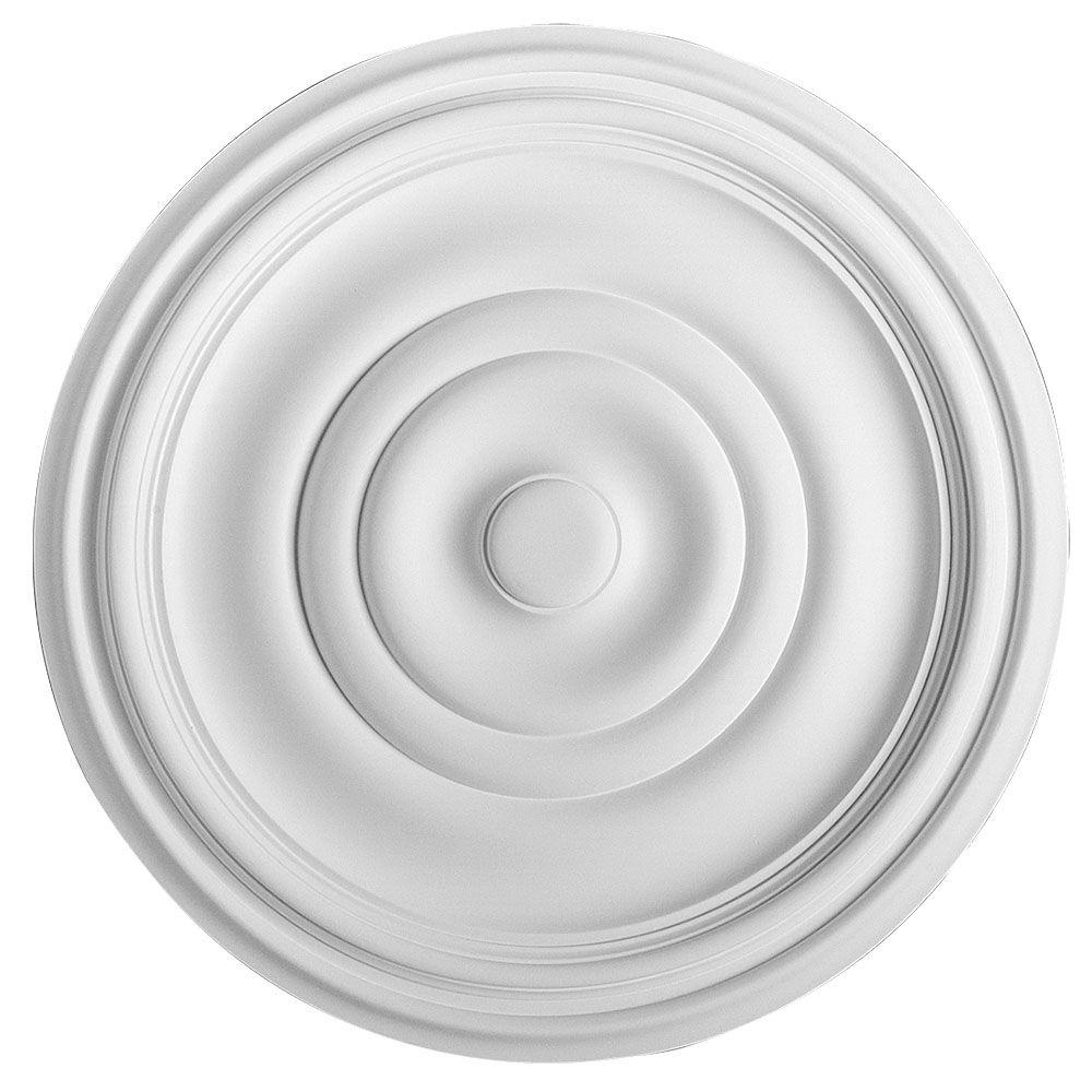 American Pro Decor European Collection 19 1 8 In X 1 9 16 In Traditional Plain Polyurethane Ceiling Medallion