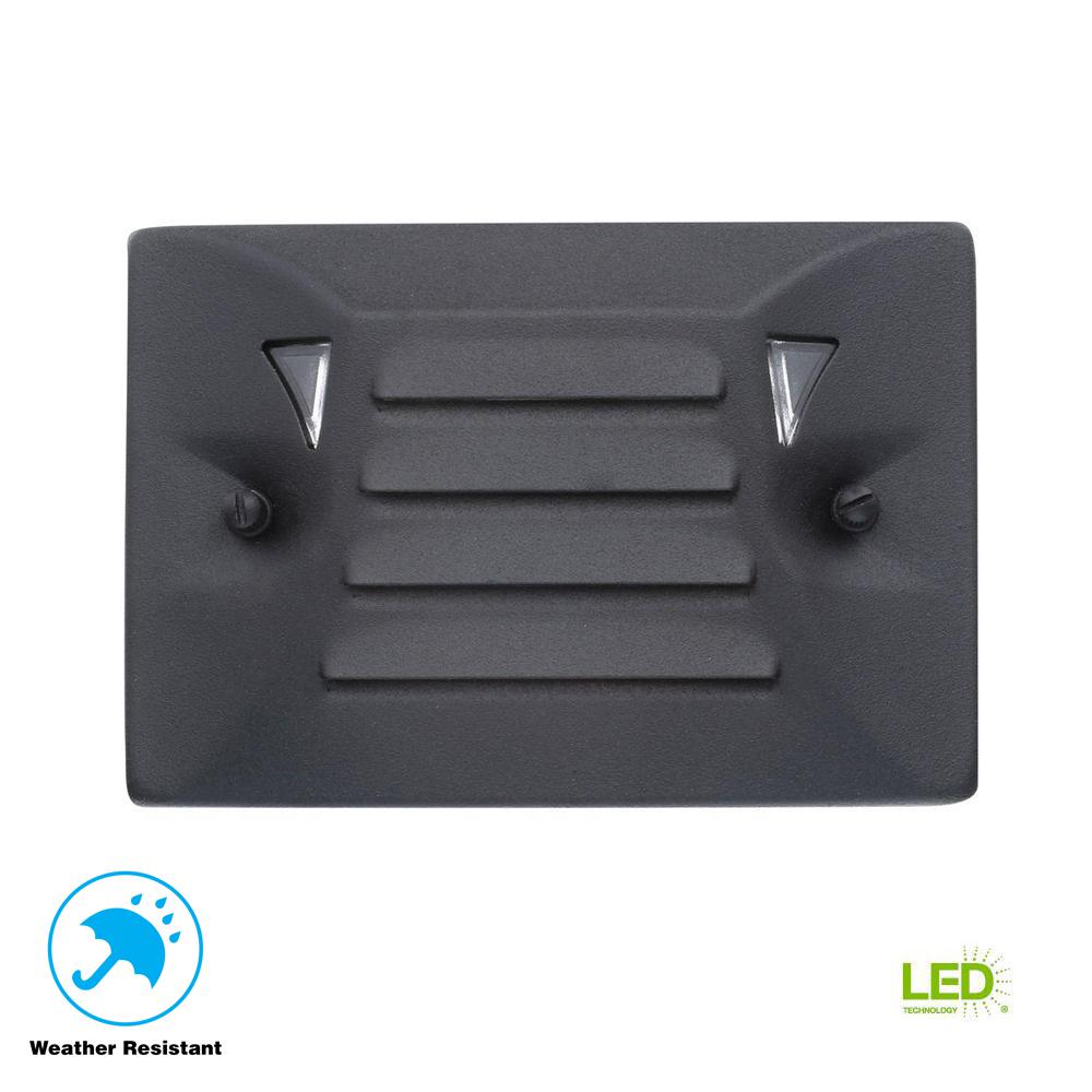 Hampton Bay Low Voltage Black Outdoor Integrated Led Half Brick Deck Hampton Bay Low Voltage Black Outdoor Integrated Led Half Brick Deck Or Step Light