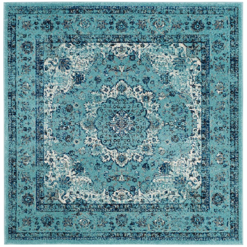 Safavieh Evoke Light Blue 9 Ft X Square Area Rug Evk220e 9sq Safavieh Evoke Light Blue 9 Ft X Square Area Rug