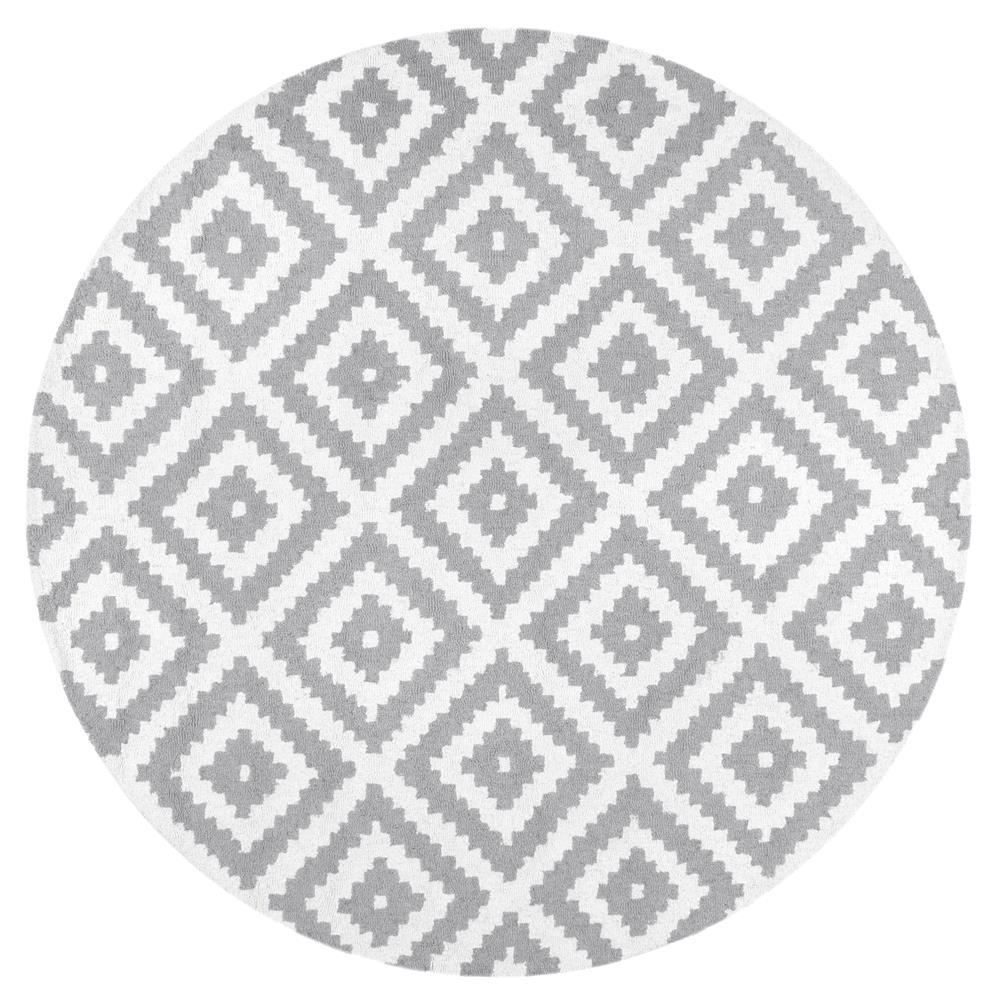 NuLOOM Kellee Grey 6 Ft Round Area Rug MTVS174B 606R The Home Depot   Grey Nuloom Area Rugs Mtvs174b 606r 64 1000 