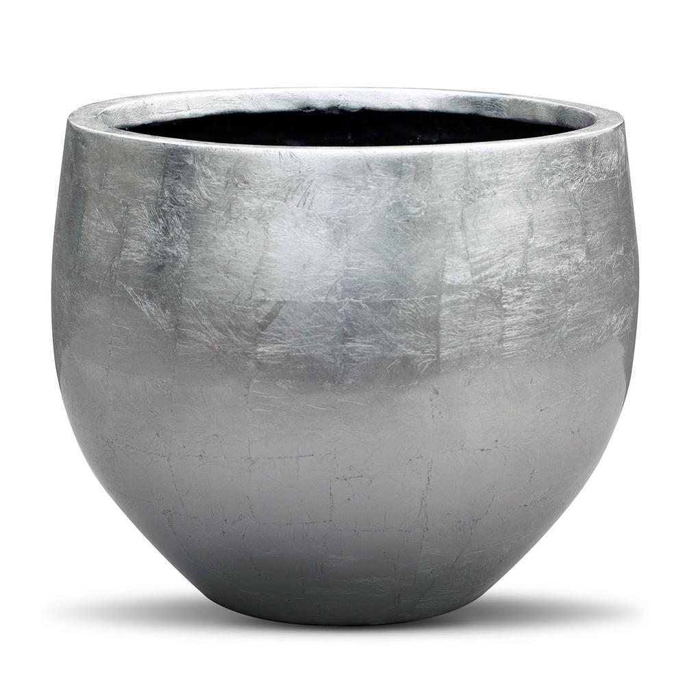 Silver Indoor Large Plant Pots Planters The Home Depot