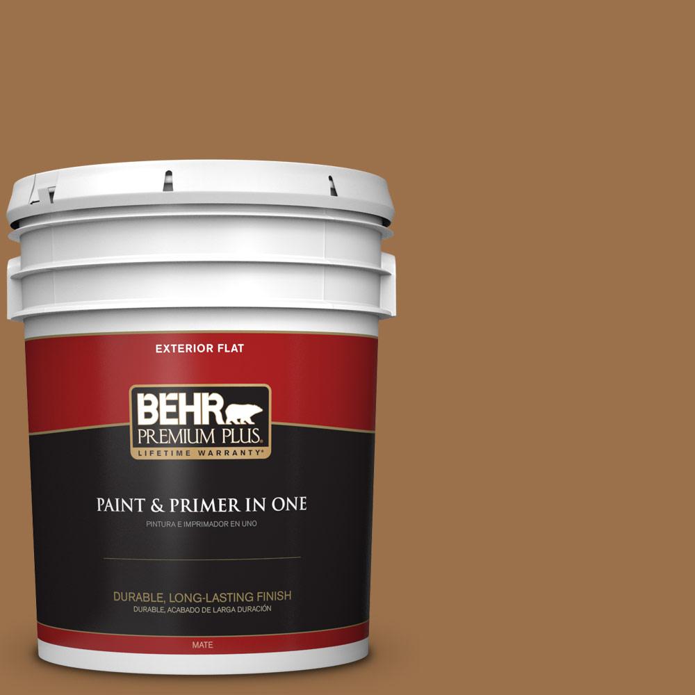 Behr Premium Plus 5 Gal Ppu4 17 Olympic Bronze Flat Exterior Paint Ppu4 17 Olympic Bronze Flat Exterior Paint And