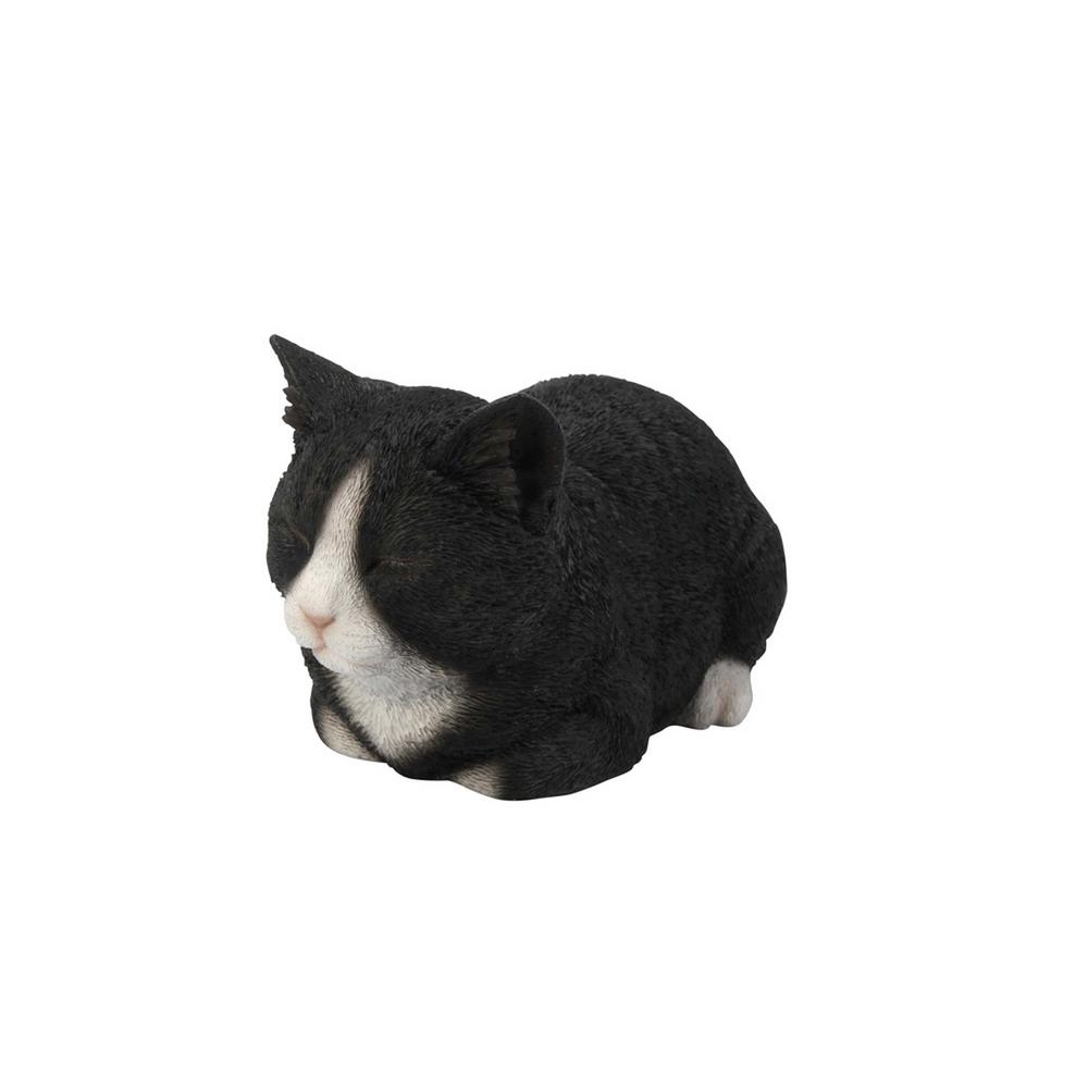 Hi Line T Black And White Cat Sleeping Statue 87729 A