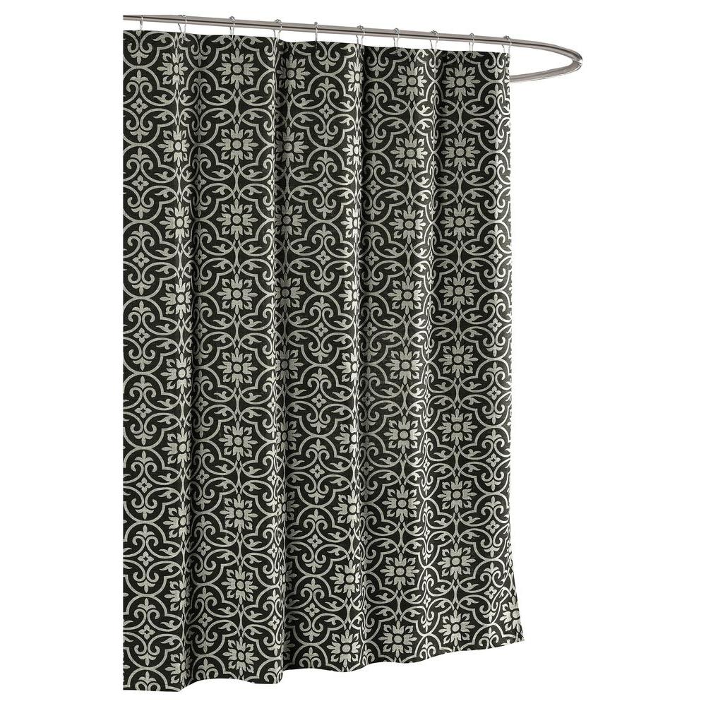 Gray Shower Curtains Accessories The Home Depot Allure