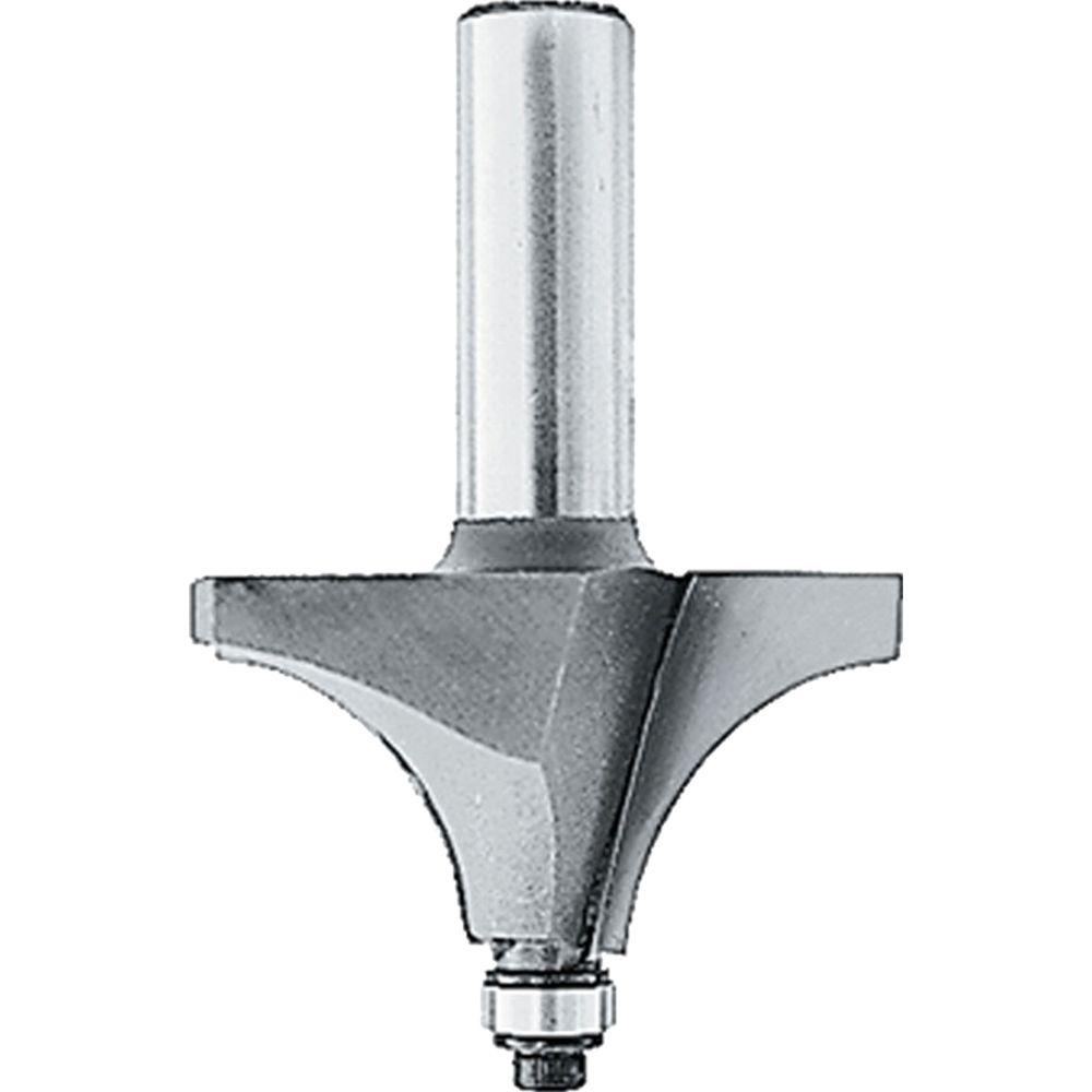 Makita 1/2 in. CarbideTipped Bead 2Flute Router Bit with 1/4 in