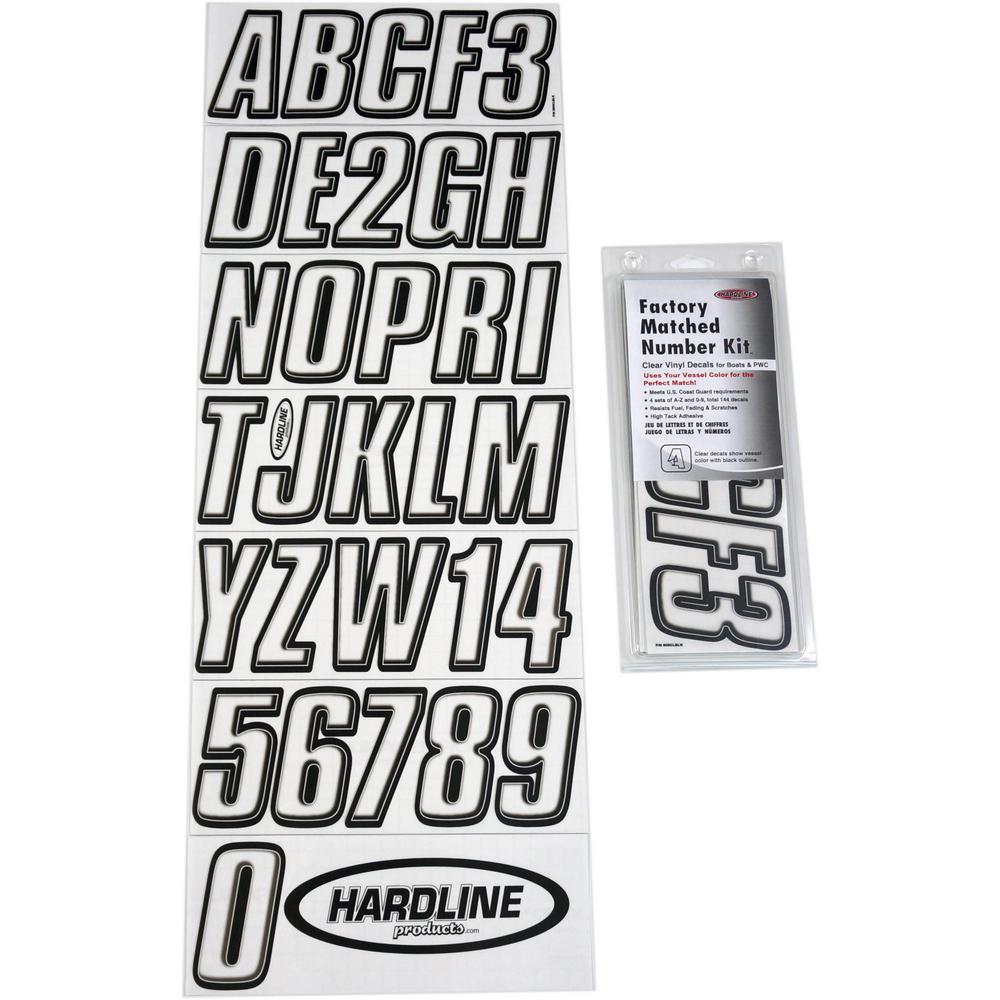Letter Registration Sticker Decals-Factory Matched Number Kit