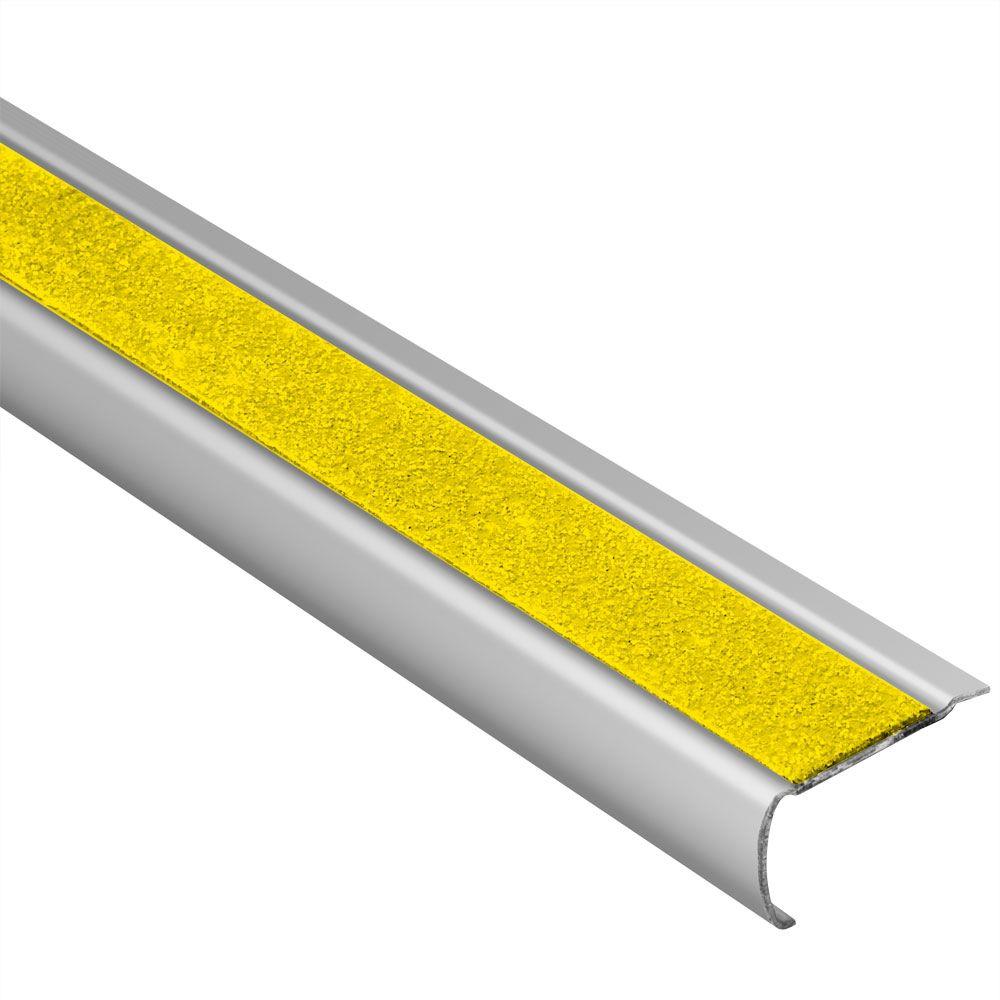 Schluter TrepGKS Brushed Stainless Steel/Yellow 1/16 in. x 4 ft. 11