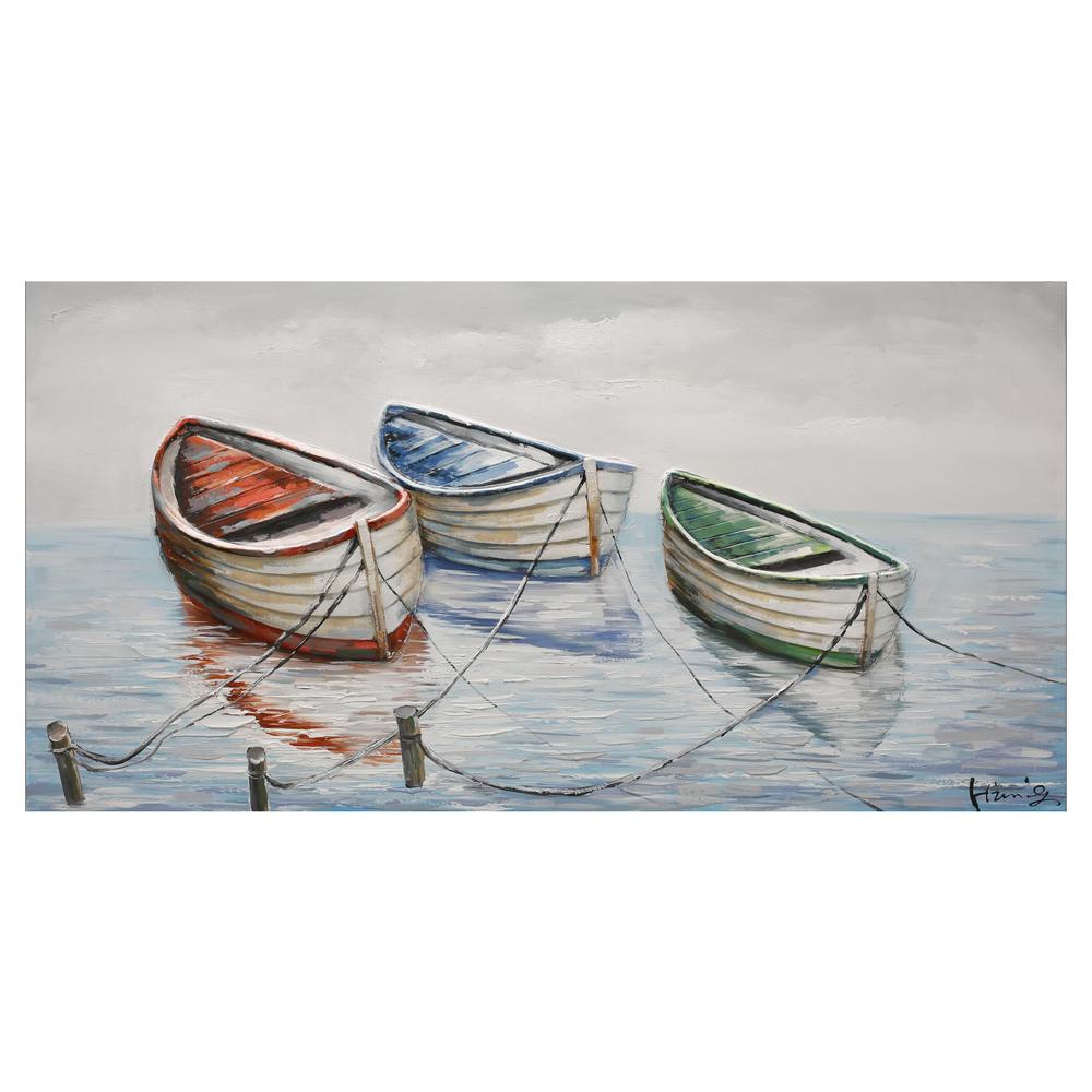 Yosemite Home Decor Rowboat Harmony Ii By Unknown Artist Canvas Wall Art 3130046 The Home Depot