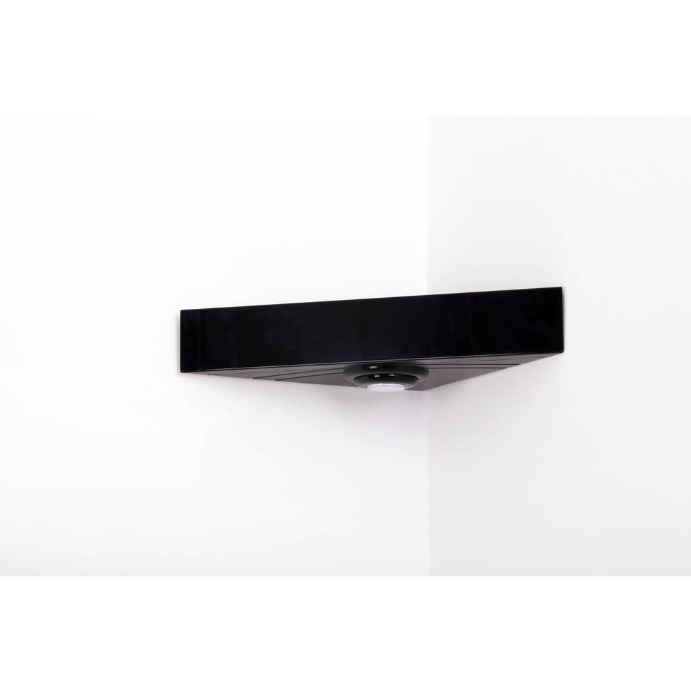 Corner Decorative Shelving Accessories Wall Decor The Home Depot 16 5 In W X 11 8 D Floating Black Corner Shelving System