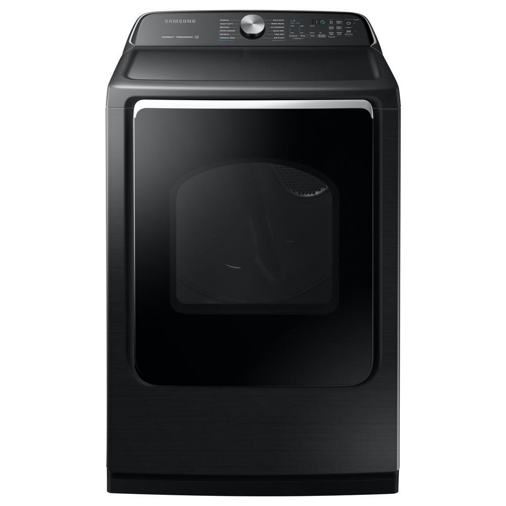 Samsung 7.4 cu. ft. 240-Volt Black Stainless Steel Electric Dryer with Steam Sanitize+, ENERGY STAR, Fingerprint Resistant Black Stainless Steel was $1199.0 now $798.0 (33.0% off)