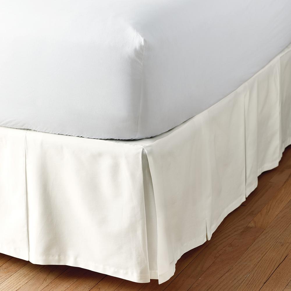 Simply Soft Pleated Bed Skirt Dust, Twin Ivory Ruffle Bedding