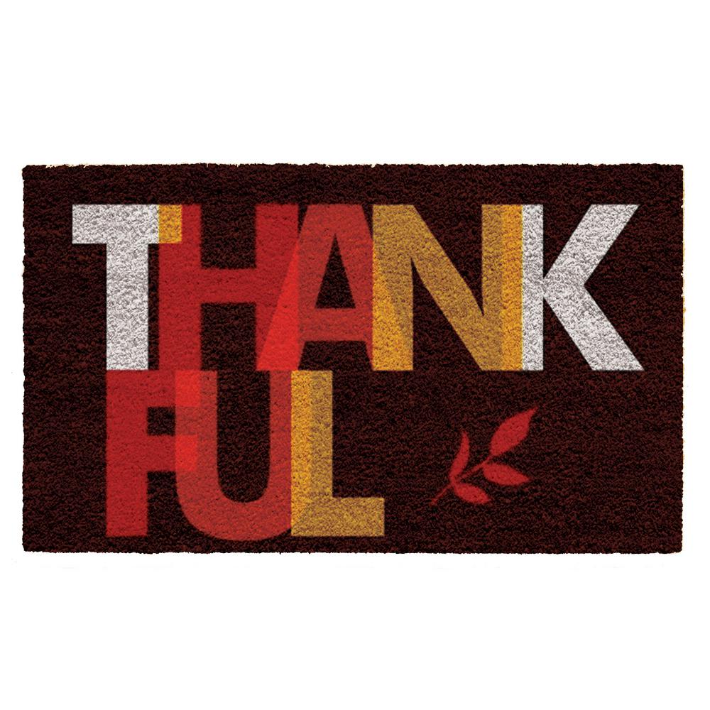 Home More Thankful 17 In X 29 In Coir Door Mat