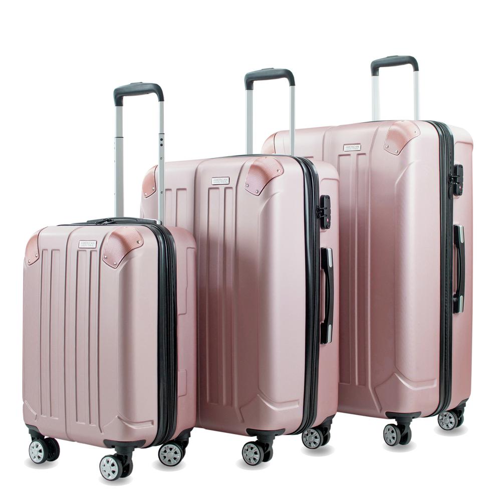 rose gold luggage set