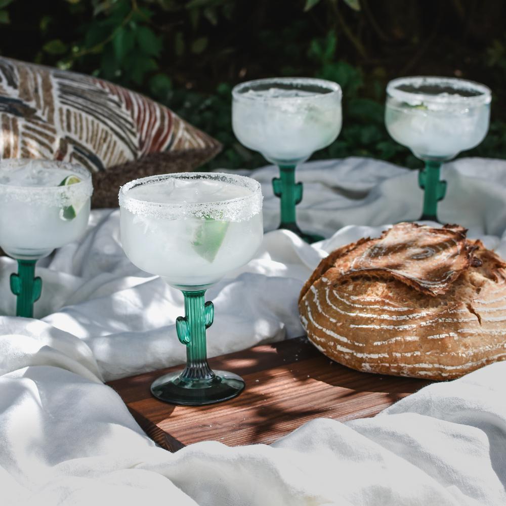 Cactus Margarita Glasses 16 Oz Set Of 12 Trueyogaevergreen Com