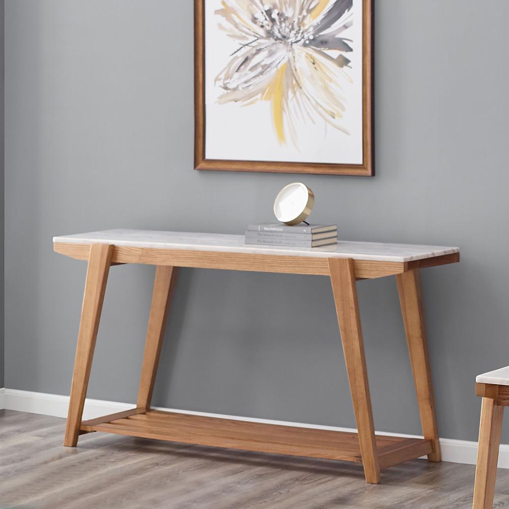 Celeste White Marble Top Sofa Table Celeste White Marble Top Sofa Table